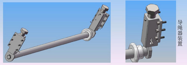 欧式钢丝绳电动葫芦导绳器装置