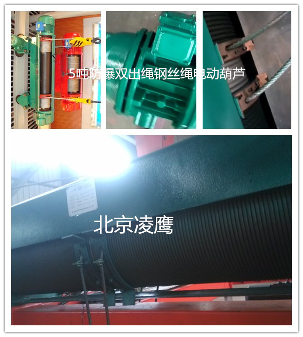 5吨防爆双出绳钢丝绳电动葫芦